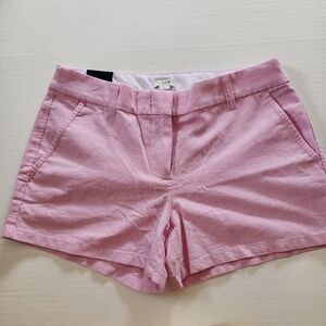 J.Crew pink summer shorts size 2 women 3 1/2 inseam Cotton New
